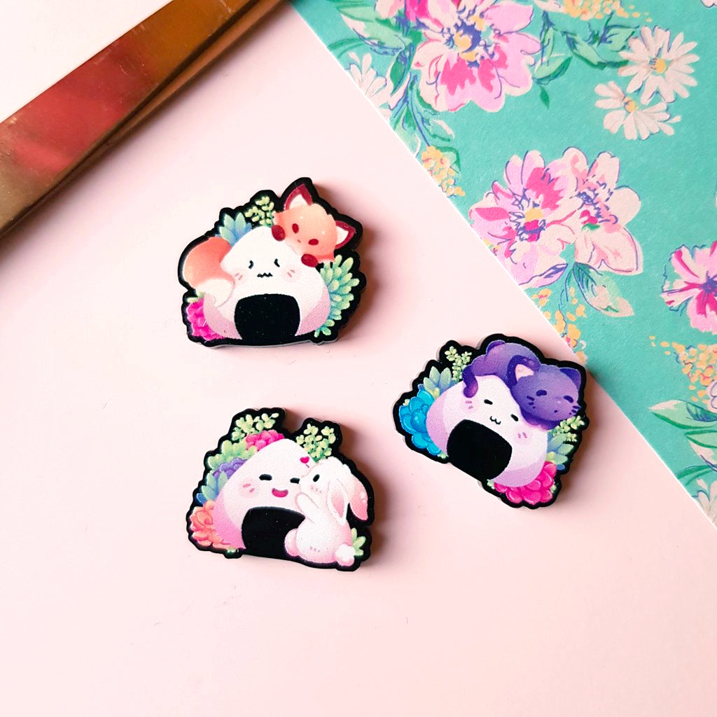 Snack, Nap, Hug - acrylic pins
