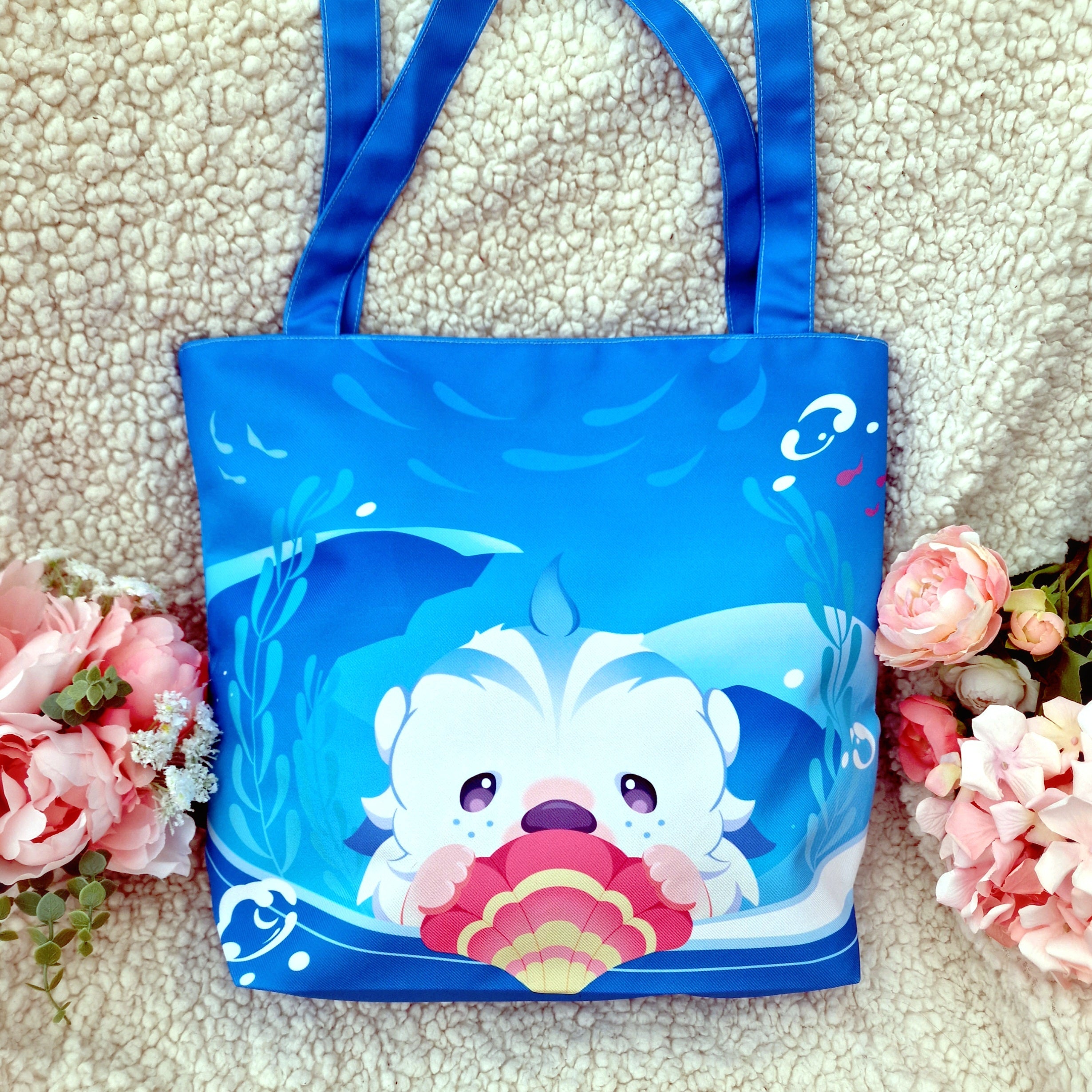 MLE SEKAI NO OWARI × eyewater ［TOTE BAG］ Genshin Impact ] Otter - Zipper tote bag – Lien Art