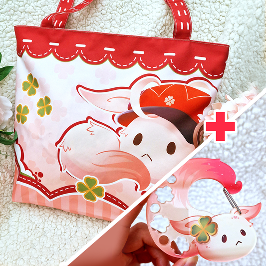 [ Genshin Impact ] Dodoco - Zipper tote bag + Charm collector