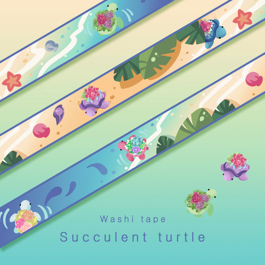 Succulent turtle - Washi tape