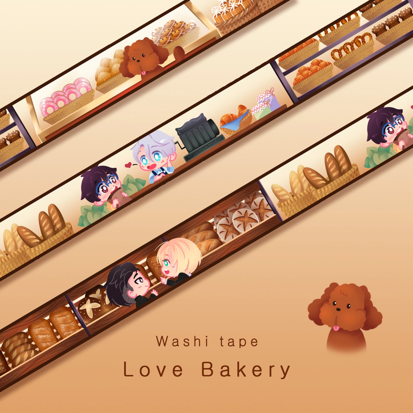 [Yuri!!! on Ice] Love Bakery - Washi tape
